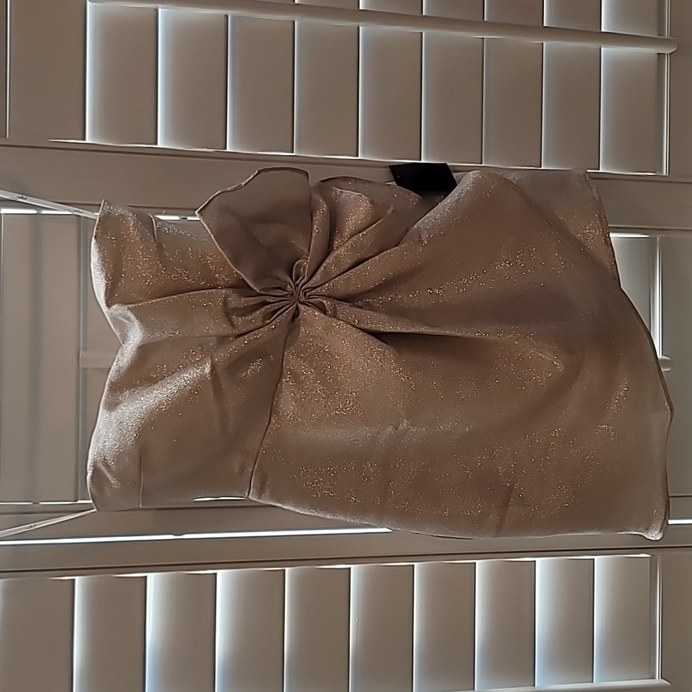 Cocktail Gold Strapless Shimmery Dress